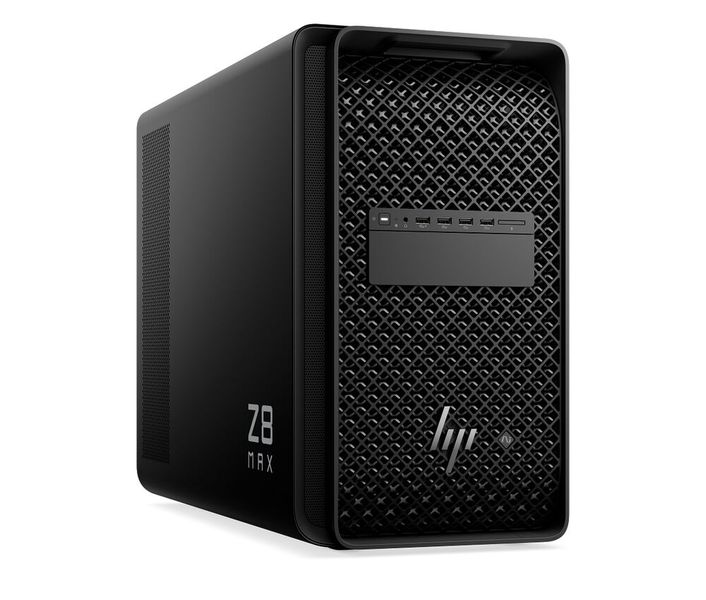 Mit dem optionalen Max Side Panel, es vergrößert das Gehäuse um 15 Prozent, finden sogar vier RTX-Pro-6000-Blackwell-Karten in der Max-Q-Workstation-Ausgabe Platz. In dieser Konfiguration ist der Rechner allerdings für den Einsatz im Rack bestimmt. (Bild: HP)