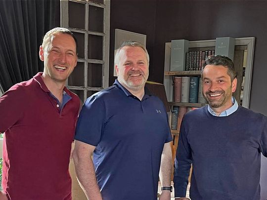 From left to right: Mark Caseley, Alwyn Pryse from eqops and Riccardo Tosi, Business Director at X Jet (Source:  X Jet)