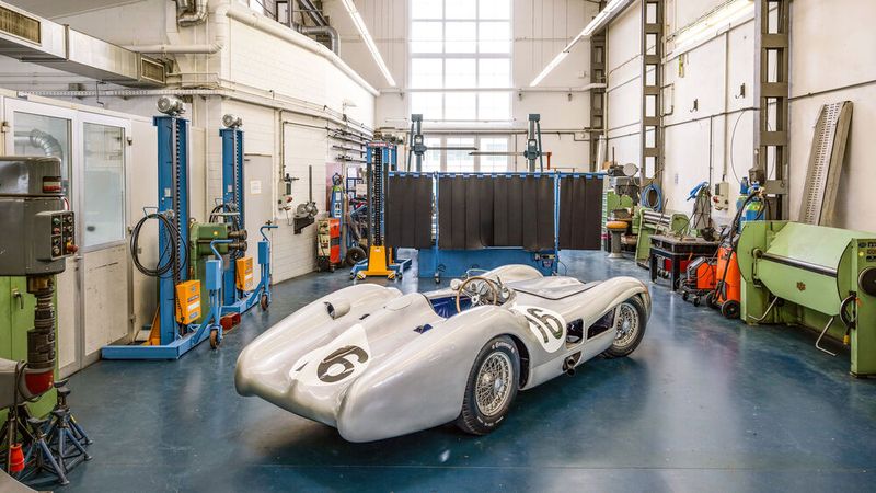 Mercedes-Benz W 196 R Grand-Prix-Rennwagen mit der Fahrgestellnummer 9. Hersteller-Expertise im Mercedes-Benz Classic Center, Fellbach (Bild: Mercedes-Benz)