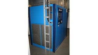 Einer der beiden Kompressoren des Typs D75H SR-10A der Druckluftstation. Bild: Compair (Archiv: Vogel Business Media)