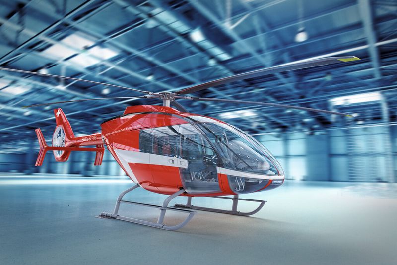 Der «SKYe SH09» verfügt als erster Helikopter über eine «Full-Carbon»-Struktur. (Bild: Marenco)