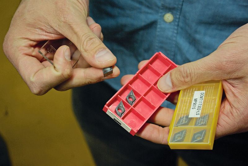 Die neuen ISO-Drehplatten von Mitsubishi Materials im Test bei Laubscher. (Laubscher/Six Sigma/Mitsubishi)