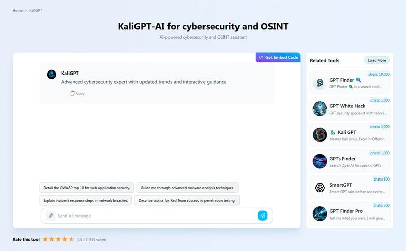Ein weiteres KaliGPT lässt sich über eine eigene Weboberfläche nutzen. (Bild: Joos)