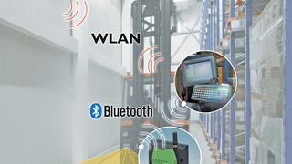 Die Daten vom Scanner werden über Bluetooth zum Datenterminal und von dort per WLAN an das ISI-Plus-System übertragen. (Bild: Phoenix Contact)