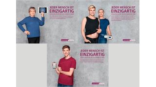 Die drei Körperstolz-Testimonials Ingrid Hartmann, Erik Blumhagen und Michael Krauser. (BV-Med)