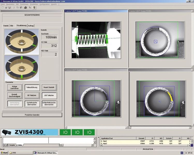 Bild 2: Eine automatisierte optische Vermessung von Federn setzt ein präzises Handling für die Teilepositionierung voraus.  (Bild: Ziemann & Urban)