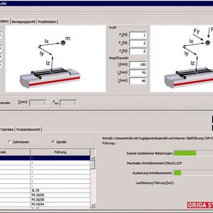 Leistungsgerechte Auslegungs-Software für elektromechanische Linearantriebe