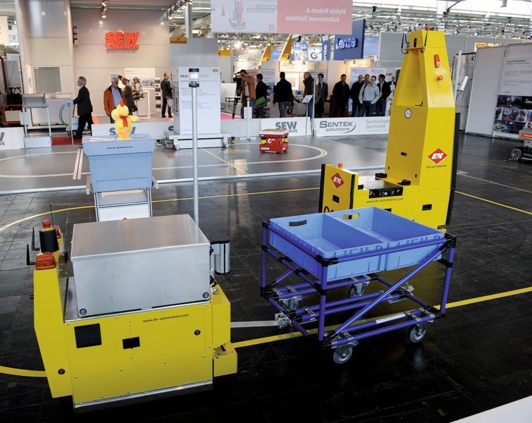 Im Bereich Mobile Roboter & Autonome Systeme bildet jeweils die «Mobile Area» mit Live-Demonstrationen einen Anziehungspunkt.  (Bild: Deutsche Messe AG)