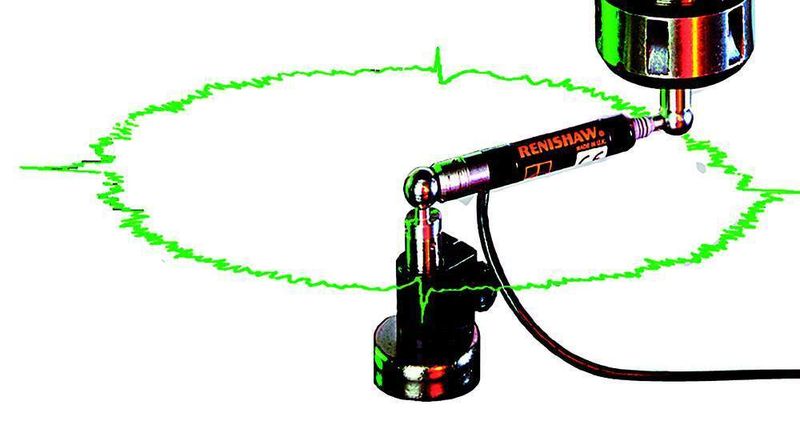 Bild 2: Die vom Kreisform-Messsystem QC10 erfasste Form des erzeugten Kreises lässt zahlreiche Rückschlüsse zu auf mögliche Fehlfunktionen der Steuerung oder Ungenauigkeiten im mechanischen Aufbau der Achsen. (Archiv: Vogel Business Media)
