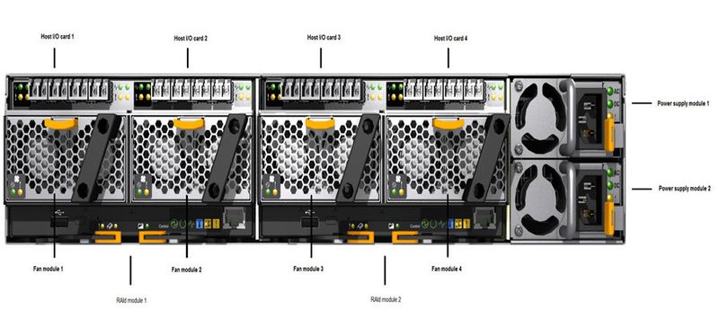 Rückansicht des IBM FlashSystem 840 (Bild: IBM)