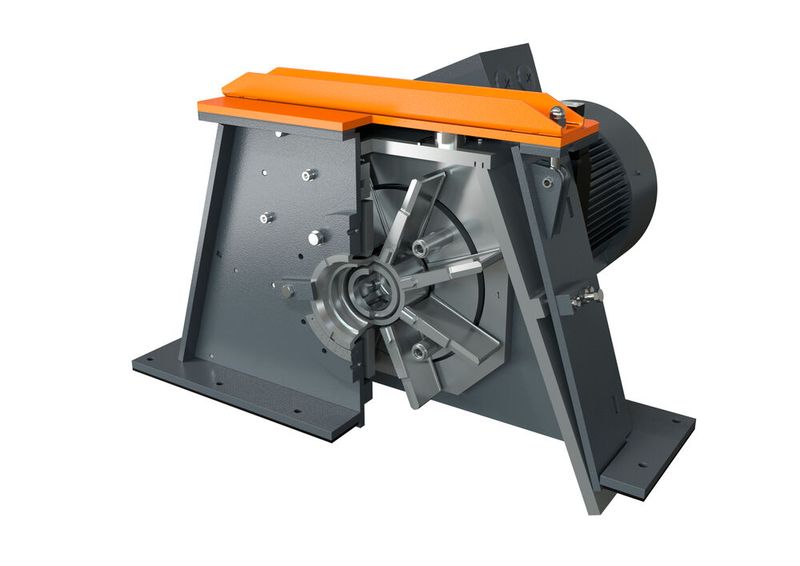 Die durchsatzstarke EVO42-Turbine mit Wurfschaufeln aus gehärtetem Werkzeugstahl ist optimal für die harten Bedingungen im Gießereibetrieb geeignet.  (Bild: Rösler Oberflächentechnik GmbH)