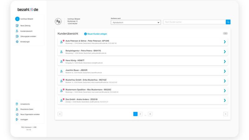 Jedem Großkunden wird ein Kundenkonto mit einer festen IBAN zugeordnet. Über die laufen alle Zahlvorgänge in Echtzeit.(Bild:  Bezahl.de)