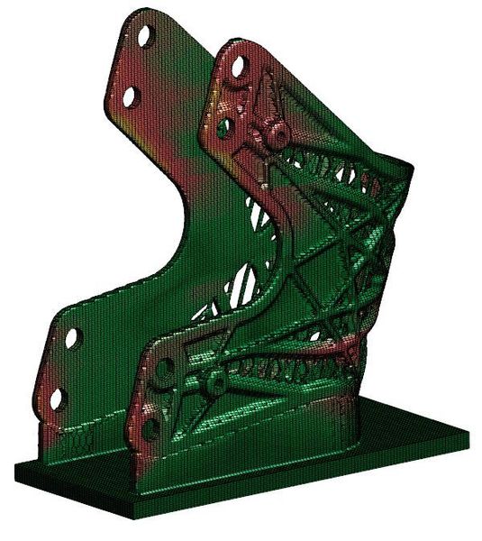 Die APA-Lösung Amphyon ermöglichte es Schiebel, den AM-Prozess zu simulieren und die erforderliche Genauigkeit der neuen Halterung zu erreichen. (Schiebel Elektronische Geraete GmbH)