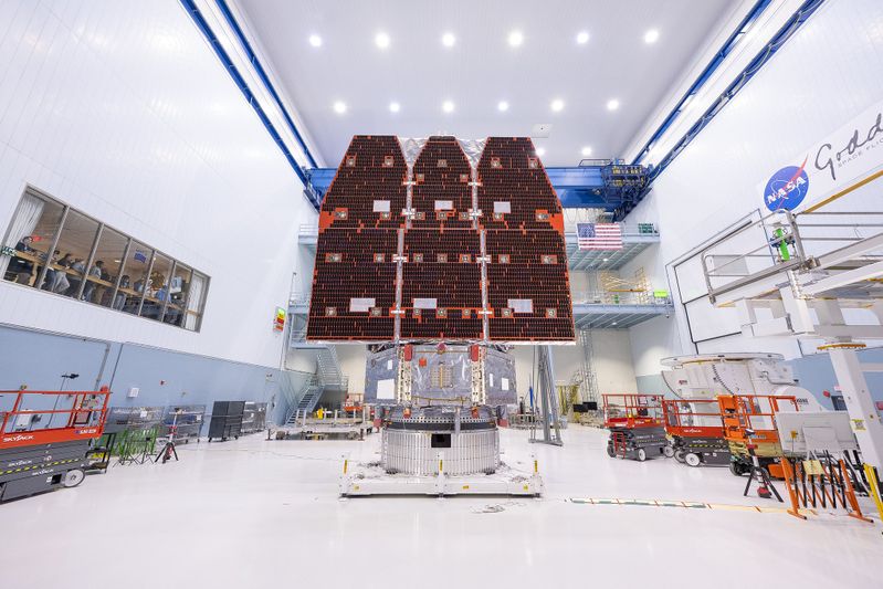 The Nancy Grace Roman Space Telescope was completed in the largest cleanroom of NASA's Goddard Space Flight Center. It is scheduled to launch into space in September 2026.(Source:  Roman Final Integration /NASA/Jolearra Tshiteya / CC BY 4.0)