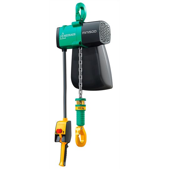 Der neue JDN-Druckluft-Hebezug mini 500(Bild:  Neuhaus)