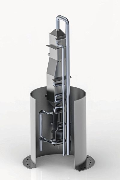 Aus Wasserstoff mach Ammoniak mach Wasserstoff: Der Ammonpaktor-Cracker hat eine im internationalen Vergleich ungewöhnliche Effizienz von 90 Prozent (im Vergleich zu 70 Prozent bei herkömmlichen Technologien). (Bild: Fraunhofer IMM)