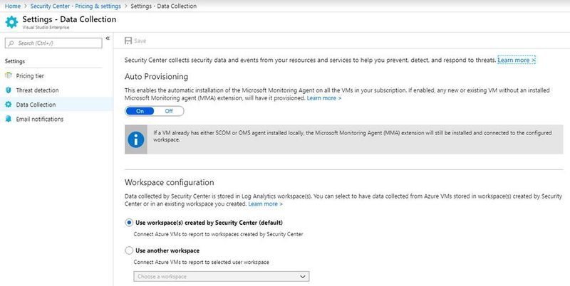 Im Rahmen der Konfiguration kann sehr detailliert eingestellt werden, welche Daten das Azure Security Center sammeln soll. (Joos)