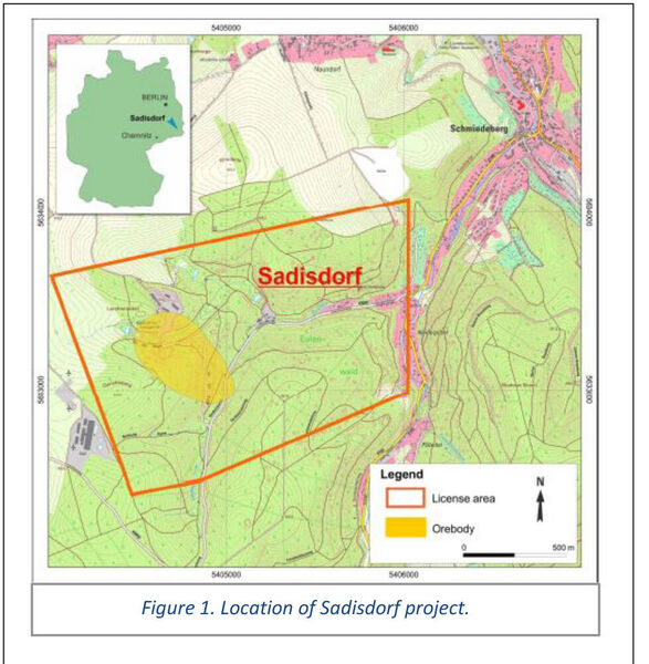 The project, which is situated near the border with the Czech Republic is close to Deutsche Lithium’s Zinnwald deposit and European Metals’ Cinovec deposit (Czech Republic). (Lithium Australia)
