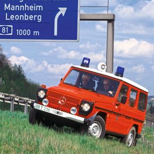 Auch die Feuerwehr fährt G-Klasse.(Bild:  © Daimler AG)