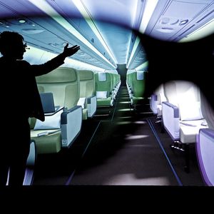 Mit dem „Passenger Experience and Design Configurator“ ist es möglichden Innenraum eines Flugzeugs zu betrachten, noch bevor es gebaut wurde.