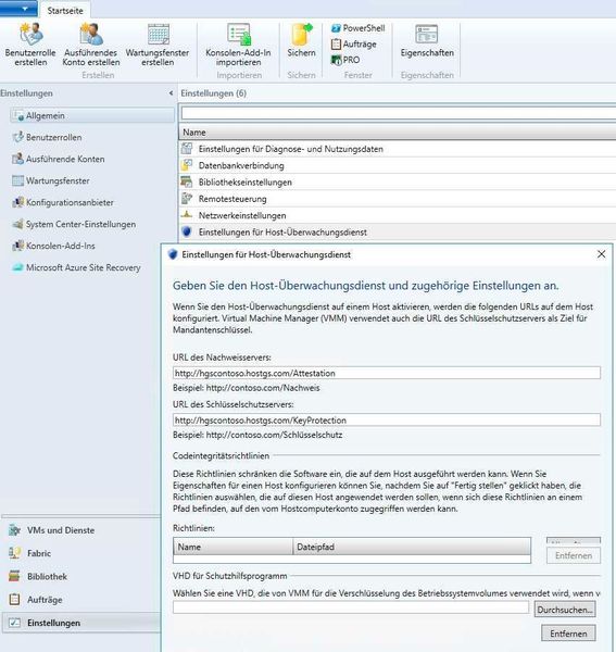 Shielded-VMs lassen sich auch mit System Center Virtual Machine Manager steuern. (Th. Joos)