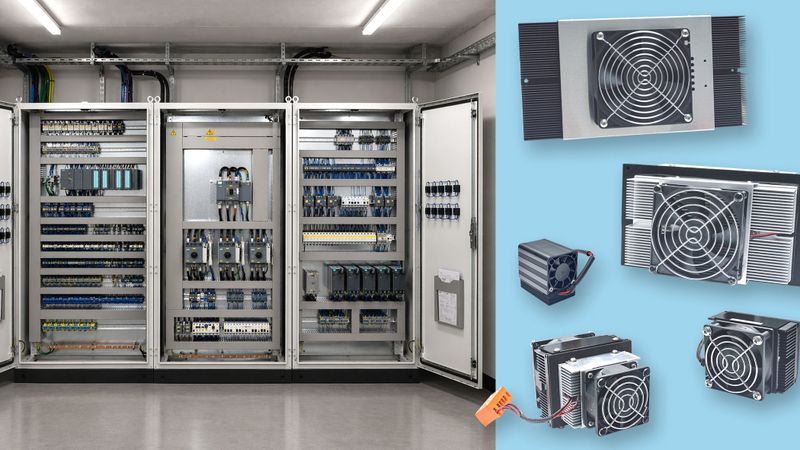 Peltier-Kühlgeräte bieten eine mechanisch einfache und kältemittelfreie Alternative für Schaltschränke. (Bild:  Telemeter Electronic)
