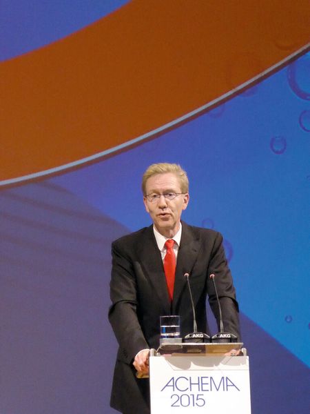 “New materials are key”, said Professor Wolf-Dieter Lukas of the German Federal Ministry of Education and Research at the opening ceremony. (Picture: Butcher)