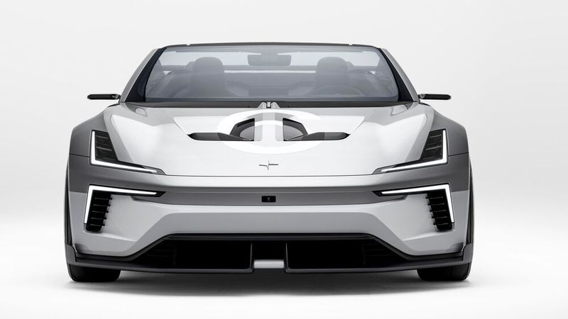 Wie es sich für einen Sportwagen gehört, wirkt das Konzeptauto sehr breit. (Bild: Polestar)