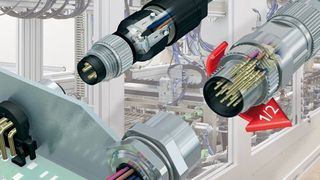 Mitte der 80er Jahre wurde mit der steckbaren Anschlusstechnik für binäre Sensoren der Grundstein für die standardisierte und modular steckbare Maschinenverdrahtung gelegt. Heute bieten hochpolige konfektionierbare M12-Steckverbinder praxisgerechte Technik auf kleinem Raum.  Bild: Phoenix Contact (Archiv: Vogel Business Media)