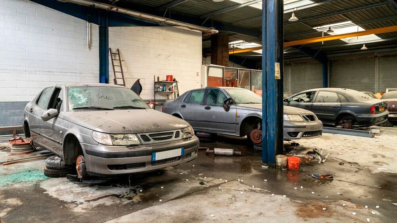Die Werkstatt wurde wohl mehrfach von Einbrechern heimgesucht. (Bild: Forgotten Buildings)