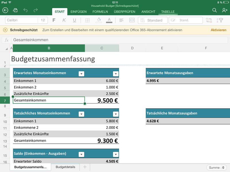 Abbildung 1: Praktisch: Microsoft bietet seine Office-Programme jetzt kostenlos für das iPad an... (Bild: Joos)