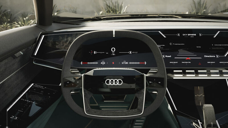 Total vertoucht: das digitale Cockpit des Audi Skysphere. (Autoren-Union Mobilität/Audi)