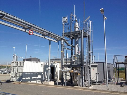 Pilotanlage beim Partner in Staßfurt zur Gastrocknung mit keramischen Membranen(Bild:  Fraunhofer IKTS)