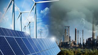 Die Energiewende von Fossil zu Erneuerbar ist eine wichtige Säule der Nachhaltigkeitsbemühungen. (Bild: ©adrian_ilie825 - stock.adobe.com)