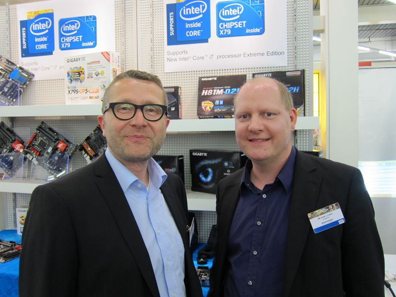 Frank Bösser (l.) und Michael Linden, Gigabyte    (Bild: IT-BUSINESS)