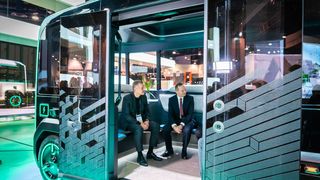 Benteler's subsidiary, Holon, successfully presented its People Mover at CES in Las Vegas. (Image:Holon/Benteler)