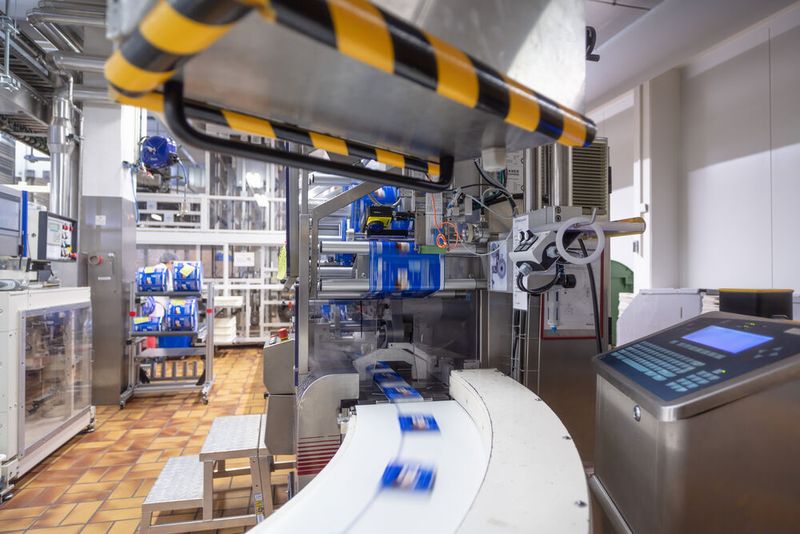 Auch für das einwandfreie Verpacken der bunten Ritter Sport Schokoladenquadrate wird Druckluft benötigt. (Bild: Alfred Ritter GmbH & Co. KG)