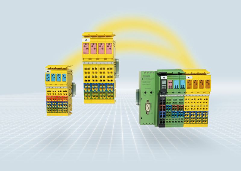 Die SafetyBridge Technology steht für eine netzwerk- und steuerungsunabhängige Umsetzung der funktionalen Sicherheit.  (Bild: Phoenix Contact)