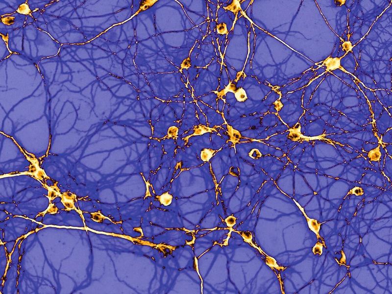 Neuronen aus dem Striatum von Mäusen in Zellkultur