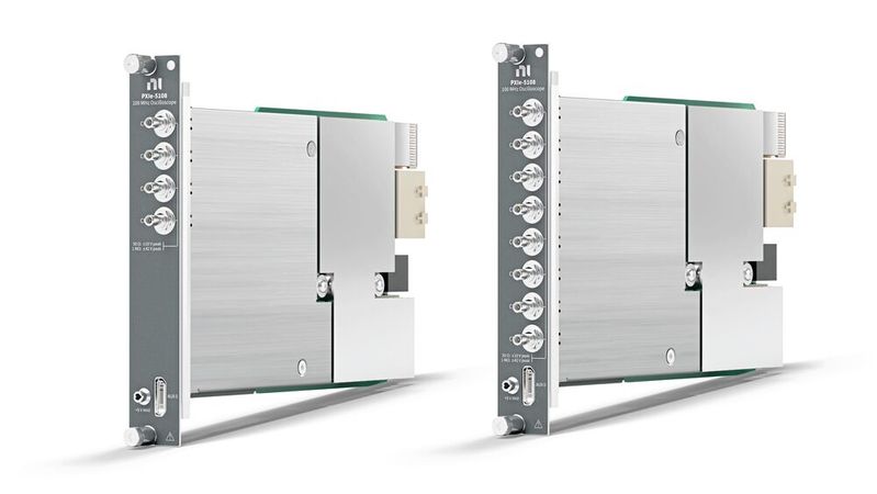 PXI-Oszilloskope PXIe-5108 sind modulare, softwaredefinierte Messgeräte für den Einsatz in der Grundlagenforschung bis zur Serienfertigung. Sie gibt es mit vier und acht Eingängen.(Bild:  National Instruments)