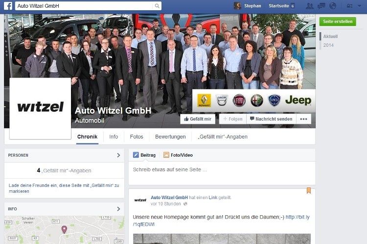 Ob Facebook oder Twitter: Das Bochumer Autohaus nutzt jede Gelegenheit, um auf sich aufmerksam zu machen. (Foto: Witzel)