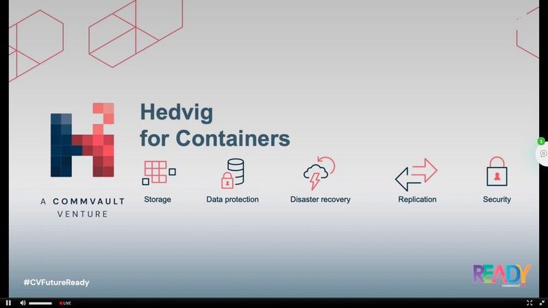 Abbildung 18: Commvaults neue native API-Kubernetes-Erweiterungen in der Hedvig-Distributed-Storage-Plattform ermöglichen Kunden, neue Anwendungen unter Verwendung von Verschlüsselung mit KMIP-Unterstützung von Drittanbietern für Datensicherheit in jeder Kubernetes-Umgebung zu entwickeln und auszuführen. (Commvault (Screenshot))