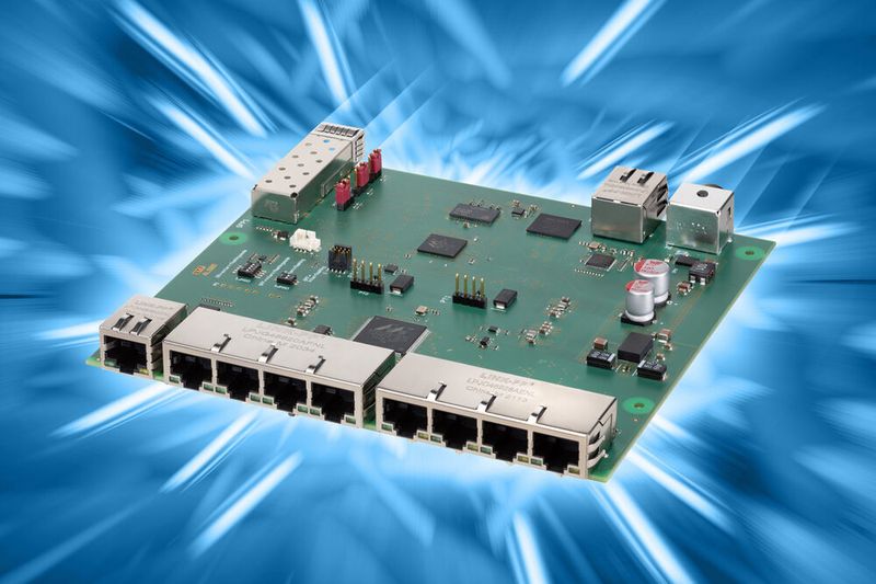Mit dem GL 900 Board steht dem Anwender ein 9-Port Gigabit Ethernet Switch zur Verfügung. (EKF GmbH)
