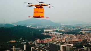 Die Falcon-Drohne von Ehang kann bis zu 5 kg Zusatzgewicht transportieren. (DHL)