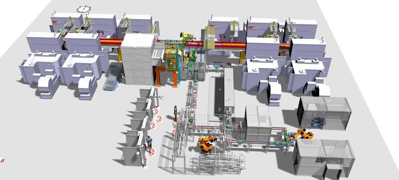 SW modelliert, simuliert, visualisiert, analysiert und optimiert komplexe Fertigungslinien mit Hilfe von Tecnomatix Plant Simulation. (Schwäbische Werkzeugmaschinen)