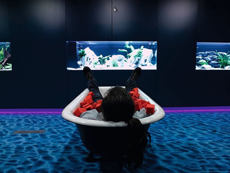Eine so genannte Waterlounge bei Google in Zürich. (Google)
