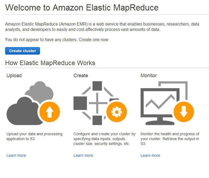 Über Elastic MapReduce können Administratoren auch in Amazon Web Services einen Cluster erstellen. (T. Joos)