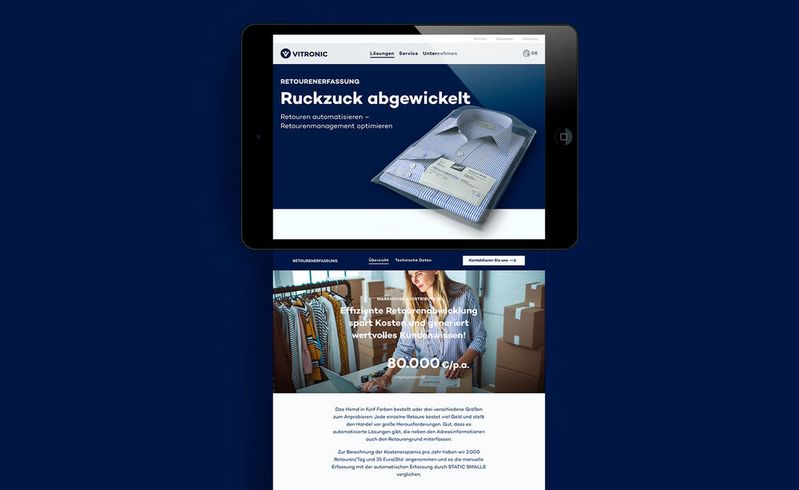Retouren-Management mit VITRONIC. Das System erhebt bei der Eingabe Daten, deren Auswertung dazu beiträgt, künftig unnötige Retouren zu vermeiden. 