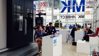 Auf der Metallbearbeitungsmesse Metalloobrabotka in Moskau war SHW Werkzeugmaschinen Unispeed 5 als Ausstellungsmaschine vertreten. (Bild: SHW Werkzeugmaschinen)