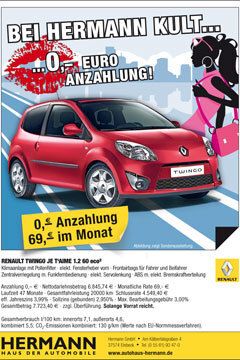 Die Fahrzeugfinanzierung läuft bei Hermann ohne Anzahlung, das funktioniert gut und ist in der  einkommensschwachen Region eine wirksame Vermarktungsmethode. (Archiv: Vogel Business Media)